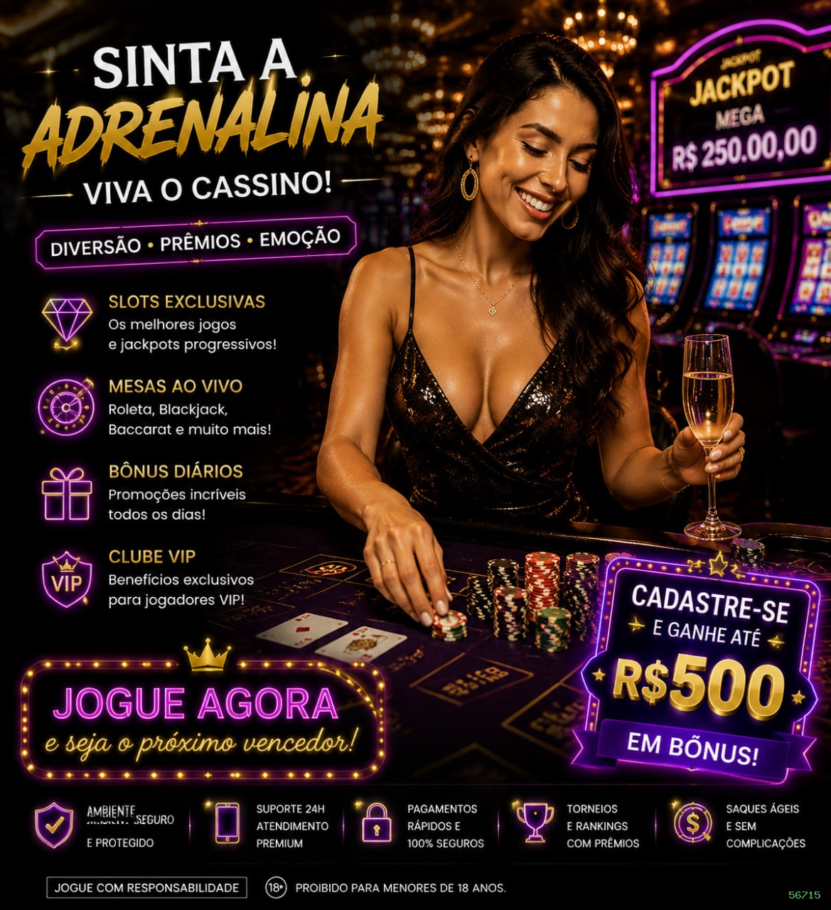 Ganhar e sacar na 56715